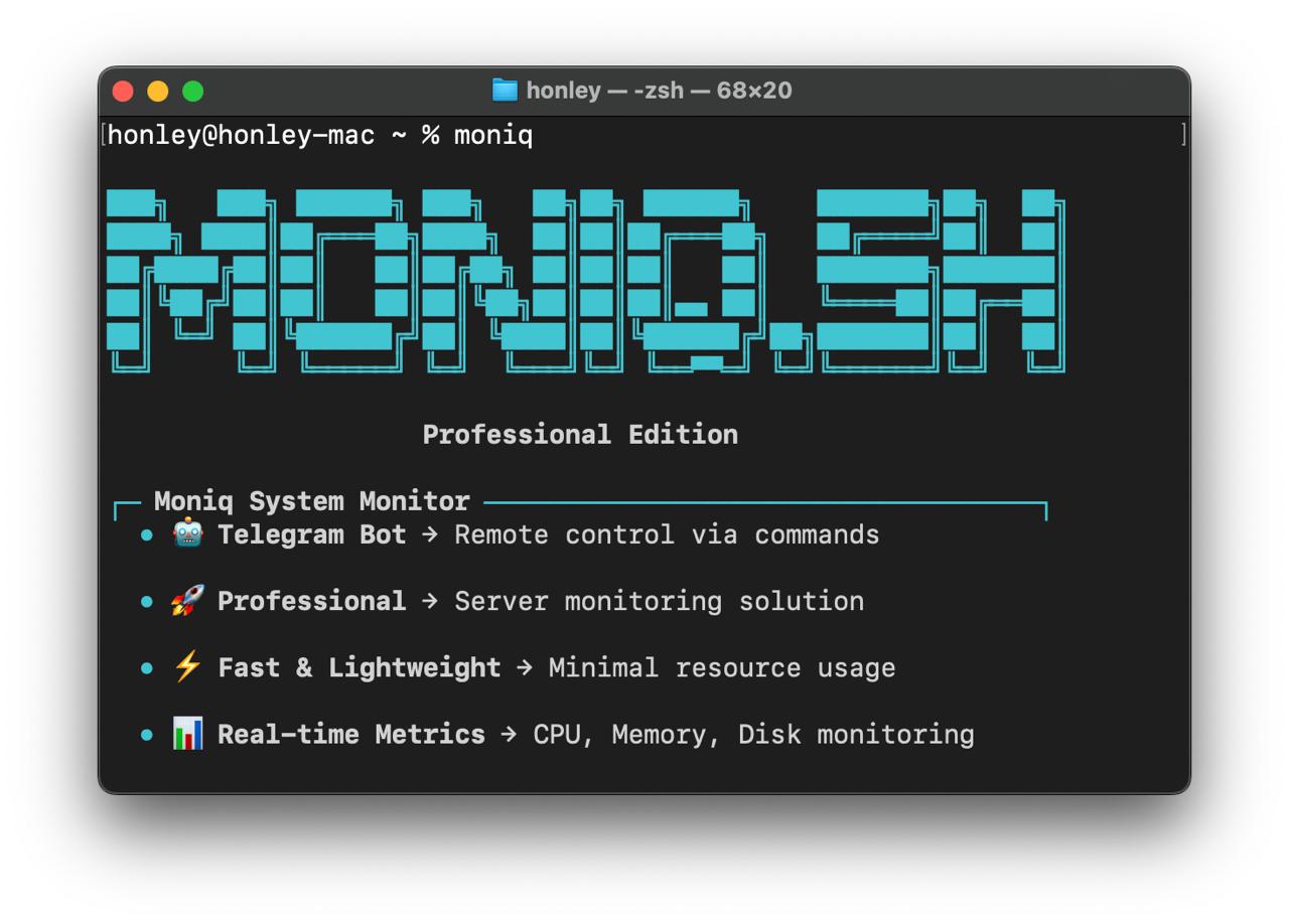 Moniq Dashboard